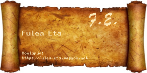 Fulea Eta névjegykártya